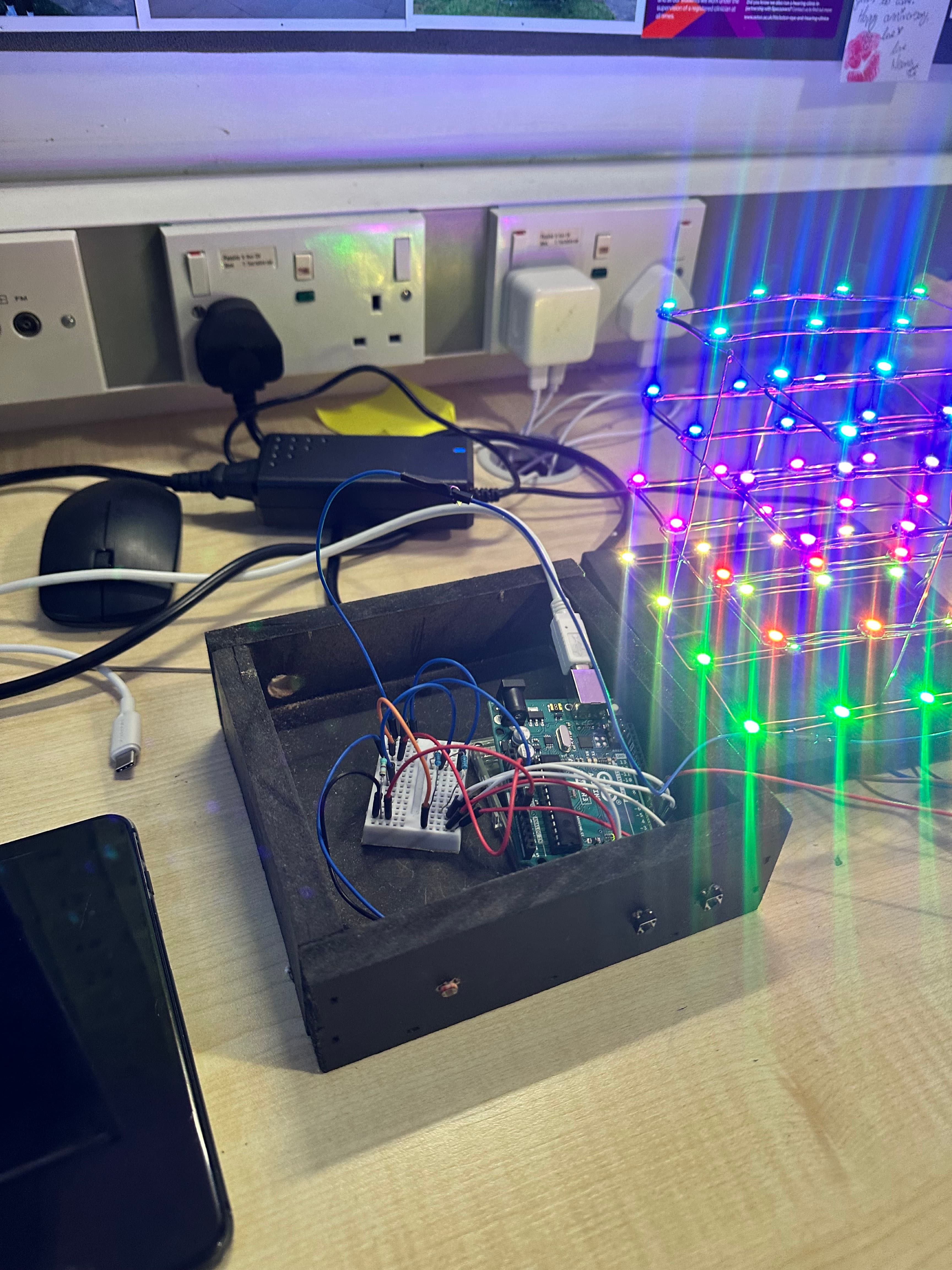 4x4x4 NeoPixel LED Cube