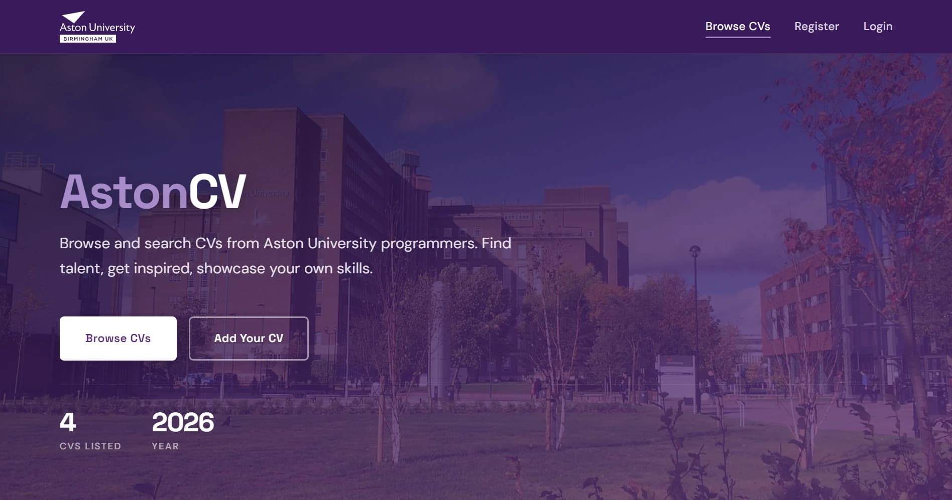 Building AstonCV: A Full-Stack CV Database with PHP, MySQL and Zero Frameworks